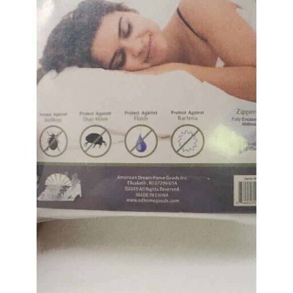 Cloth Zippered FABRIC Mattress Cover Waterproof  KING SIZE BED BUG  cover - Picture 2 of 4